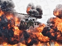 Dym, Śmigłowiec szturmowy Bell AH-1 Cobra, Wybuch, Ogień