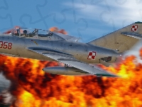 Wojskowym MIG-15, Ogień