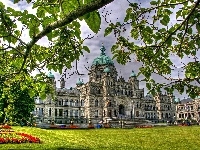 Ogród, Budynek, Parlament, Kanada