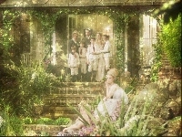 ogród, Finding Neverland, schody, postacie