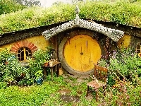 Ogródek, Domek Hobbit, Nowa Zelandia