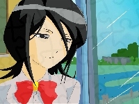 okno, Bleach, kobieta, kokarda