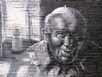 Jan Paweł II, Portret, Street art, Mural, Postać, Okno