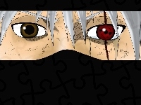 oko, blizna, Naruto, twarz, krew