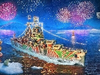 Okręt, Gra, World of Warships, Fajerwerki