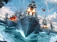 Okręty, World of Warships, Morze, Wojenne