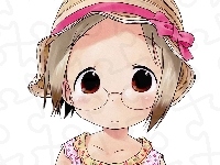 okulary, Ichigo Mashimaro, dziecko, kapelusz