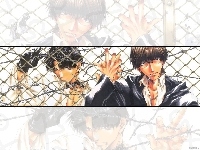 okulary, Saiyuki, ludzie, papieros