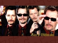 okulary, Gary Oldman, niebieskie oczy