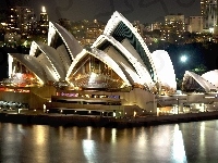 Sydney Opera House, Australia, Sydney, Noc