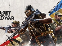 Żołnierze, Gra, Cold War, Plakat, Black Ops, Call of duty, Broń