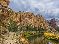 Park Stanowy Smith Rock, Stany Zjednoczone, Rzeka, Skały, Oregon
