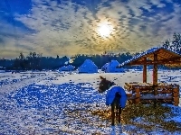 Namioty, Osioł, Zima