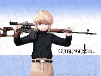 osoba, Gunslinger Girl, snajper, broń
