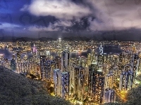 Oświetlone, Hong Kong, Miasto