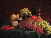 Winogrona, Owoce, Granaty