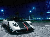 Miasto, Biały, Czarno, Pagani, Nocą, Zonda