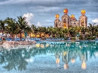 Palmy, Bahamy, Hotel, Basen, Nassau