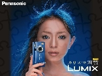 Panasonic, Kobieta, Aparat, Lumix