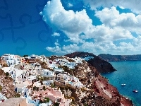 Santorini, Panorama, Grecja