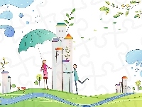 Deszcz, Para, Parasol