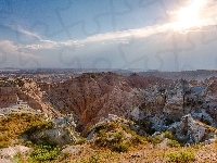 Park Narodowy Badlands, Stany Zjednoczone, Stan Dakota Południowa, Skały