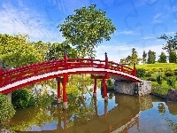 Rzeka, Park, Most