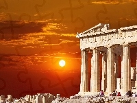 Zachód, Partenon, Słońca