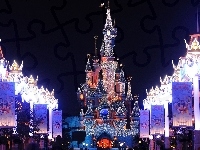 Paryż, Zamek, Disneyland, Światła