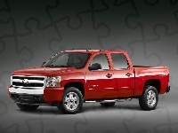 Pick, Czerwony, Chevrolet Silverado, Up