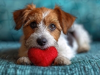 Jack Russell terrier, Pies, Szczeniak, Serce