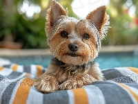 Ręcznik, Pies, Yorkshire terrier, AI