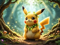 Las, Pikachu, Pokemon, Grafika AI