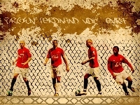 Ferdinand, Piłkarze, Evra, Manchester United, Brown, Vidic