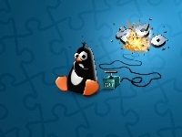 pingwin, Linux, grafika, detonator