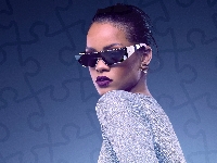 Portret, Rihanna, Okulary, Piosenkarka