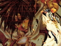 pistolet, łuski, Saiyuki, ludzie, naboje