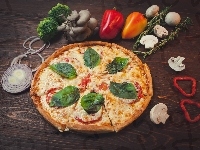 Papryka, Pizza, Pieczarki