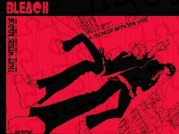 Bleach, plakat, postacie, rysunek, napisy
