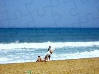 Francja, Plaża, Fale