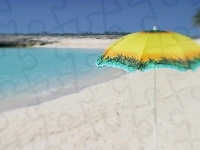Parasolka, Plaża, Morze, Wakacje