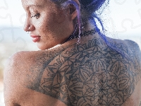 Plecy, Tatuaż, Kobieta