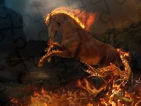 Płonący, Koń