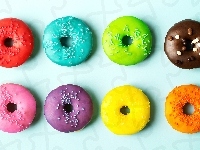 Polewa, Pączki, Donuty, Kolorowa