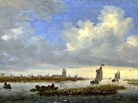 Połów, Salomon, van Ruysdael, Obraz