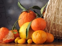 Mandarynki, Pomarańcze, Kosz
