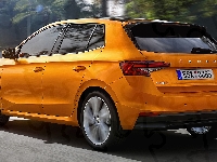 2021, Skoda Fabia, Pomarańczowa