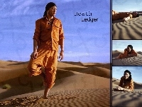 pomarańczowy strój, Heath Ledger, pustynia