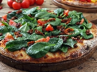 Pomidory, Szpinak, Pizza