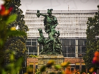Pomnik, Rzeźba, Uwolnienie Andromedy przez Perseusza, Poznań, Park Wilsona